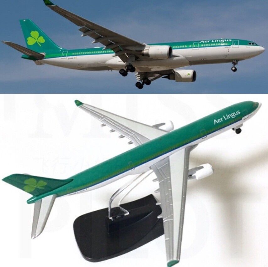 1/450 Scale Plane Model - Aer Lingus Airbus A330 With Landing Gear and Stand