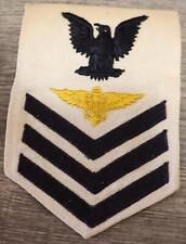 VINTAGE WW II US NAVY AVIATION PILOT FIRST CLASS PATCH ORIGINAL picture