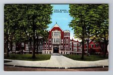 Wooster OH-Ohio, High School, Antique Vintage Souvenir Postcard picture